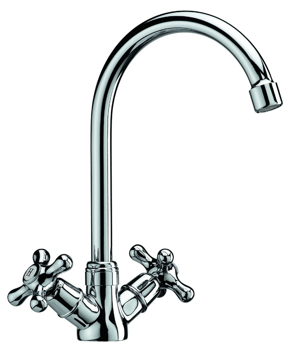 Dp Griferia Silver Dp Bath Almendro – Sink Monoblock Tap (Kitchen Tap) In Chrome