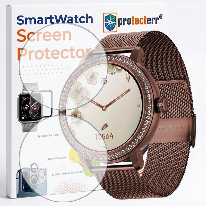 Image of 2-Pack Screen Protector for Titan Valerie 1.19 inch Smartwatch - Flexible TPU Screen Guard, HD Clear, Anti Scratch, Bubble Free, Full Coverage Film - Not Tempered Glass