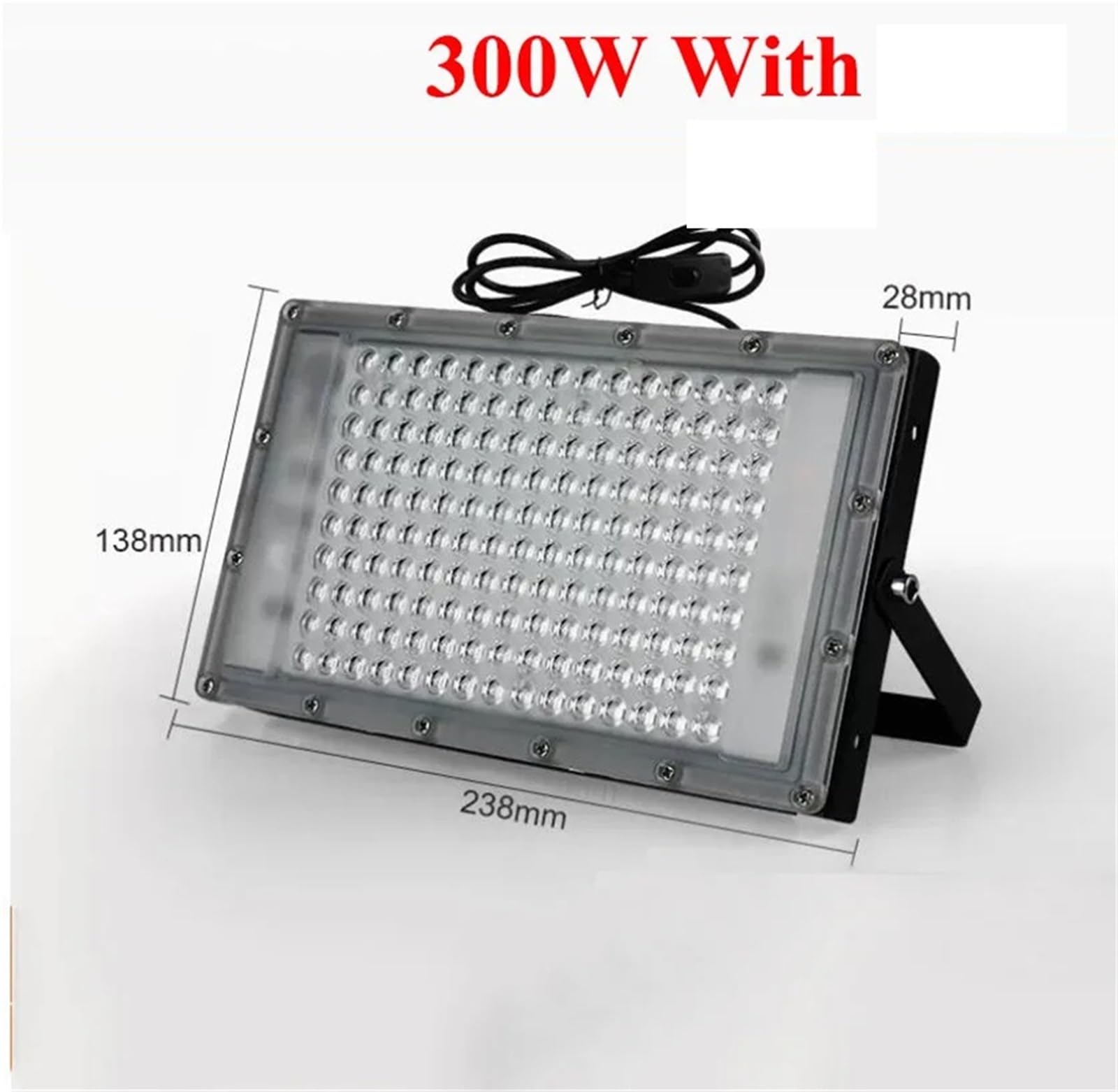 Lámpara de curado UV LED Reflector UV LED de 50/100/200/300 W, 395 NM, lámpara Ultravioleta curado Resistente al Agua con Brillo(300W)