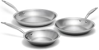 Heritage 3-Piece Stainless Steel Fry Pan Set