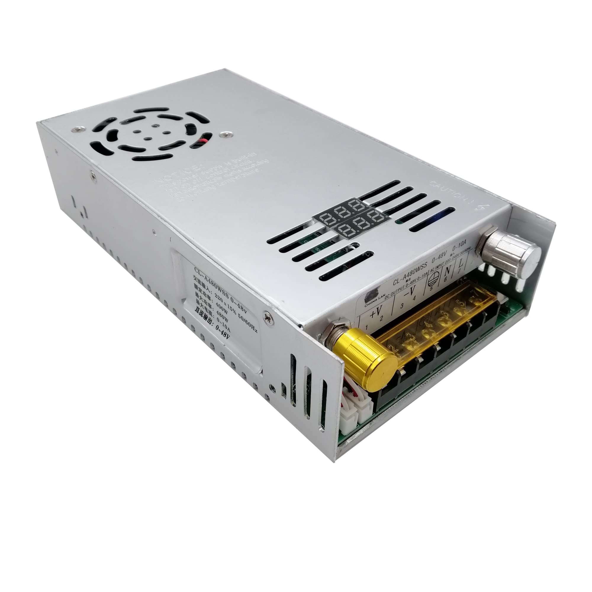 Schaltnetzteil 480W einstellbares Schaltnetzteil mit digitaler Anzeigeleistung 0-15V 27V 48V(110V,0-36V 0-14A)