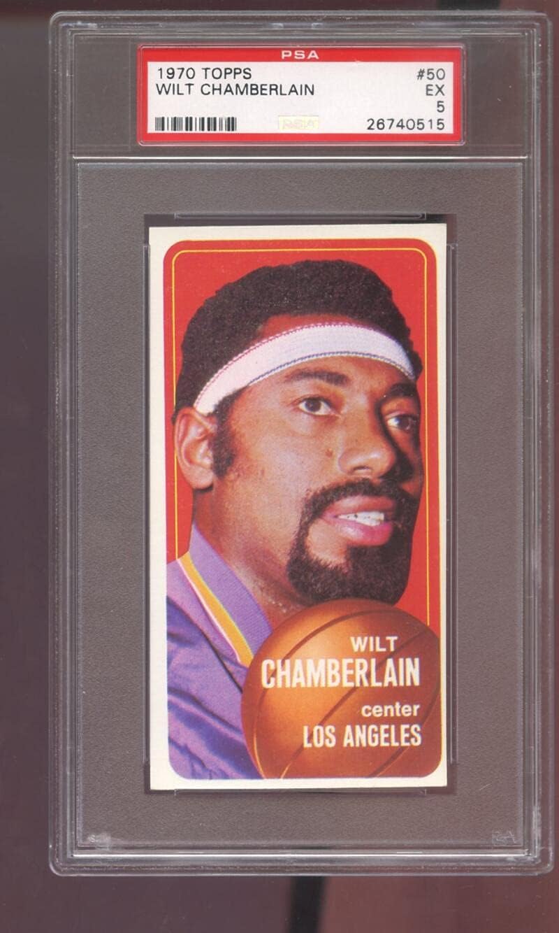 1970-71 Topps #50 Wilt Chamberlain PSA 5 Graded Basketball Card Lakers