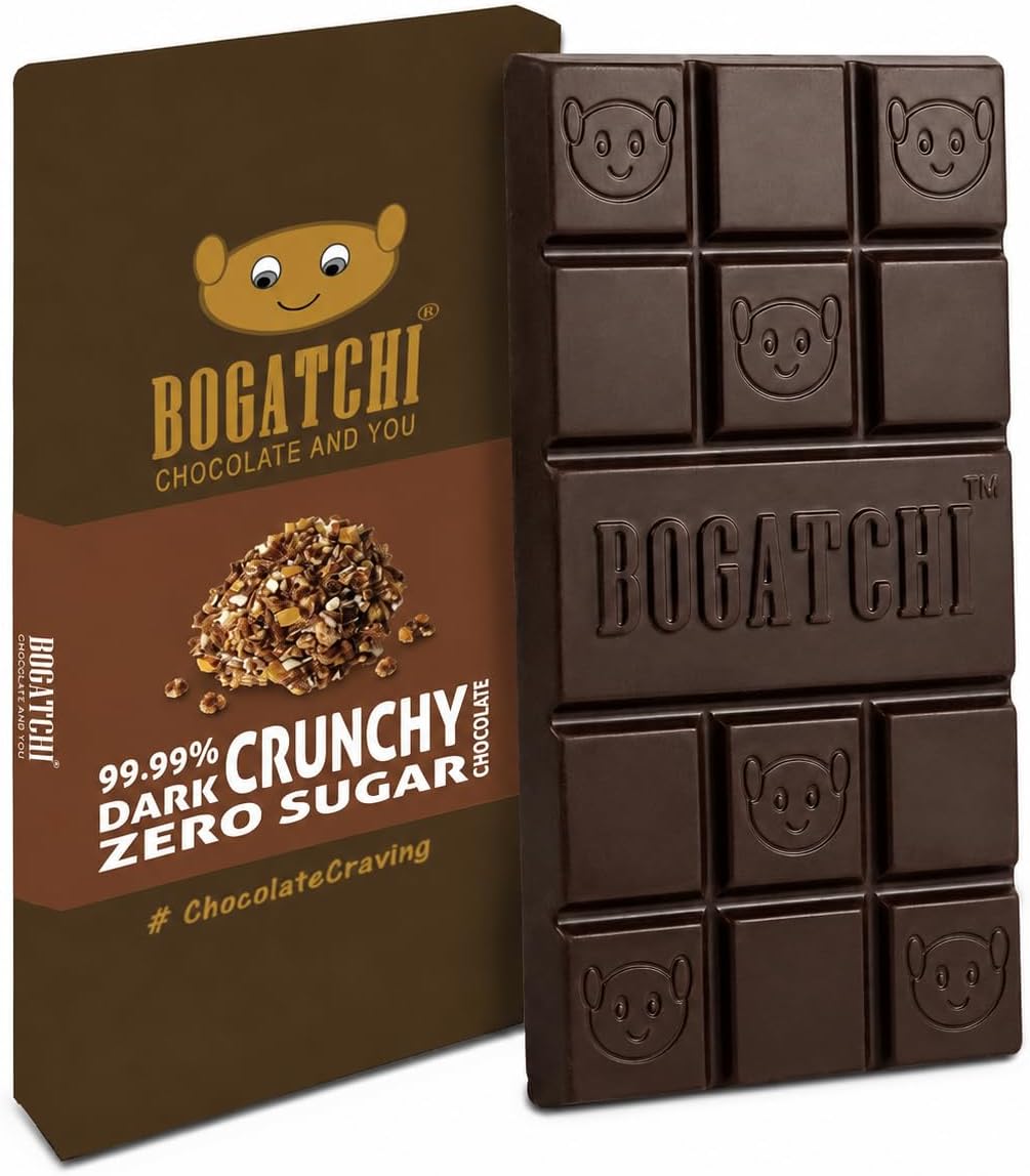 99% Dark Chocolate Bar, 60g | Rich Real Cocoa | Intense Dark Chocolate Experience | Crunchy Texture | Premium Quality Chocolate | Perfect for Conscious Snacking