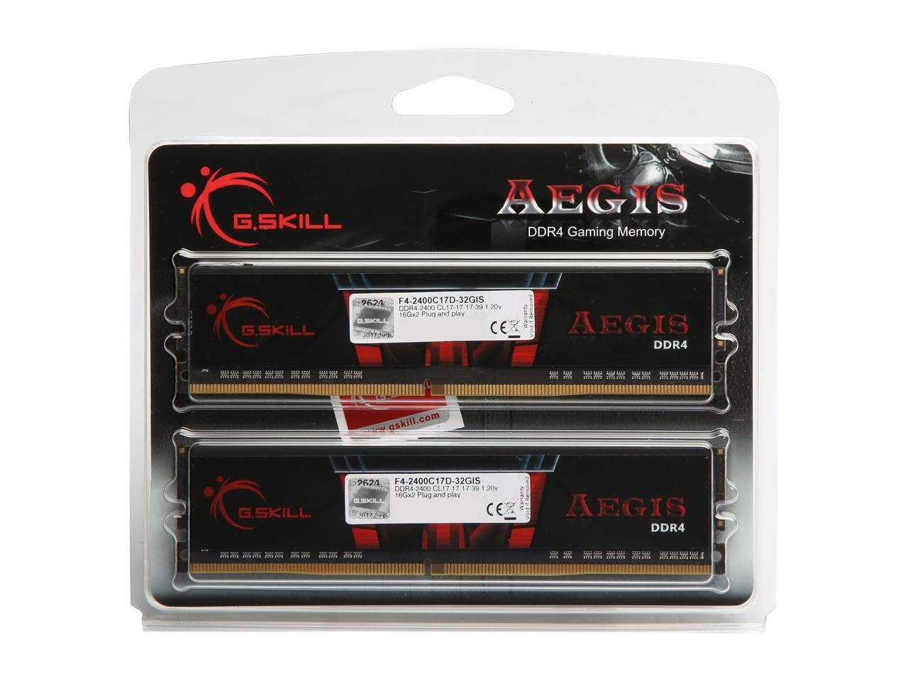 Amazon.co.jp: G.SKILL 32GB (2 x 16GB) Aegis DDR4 PC4-19200 2400MHz