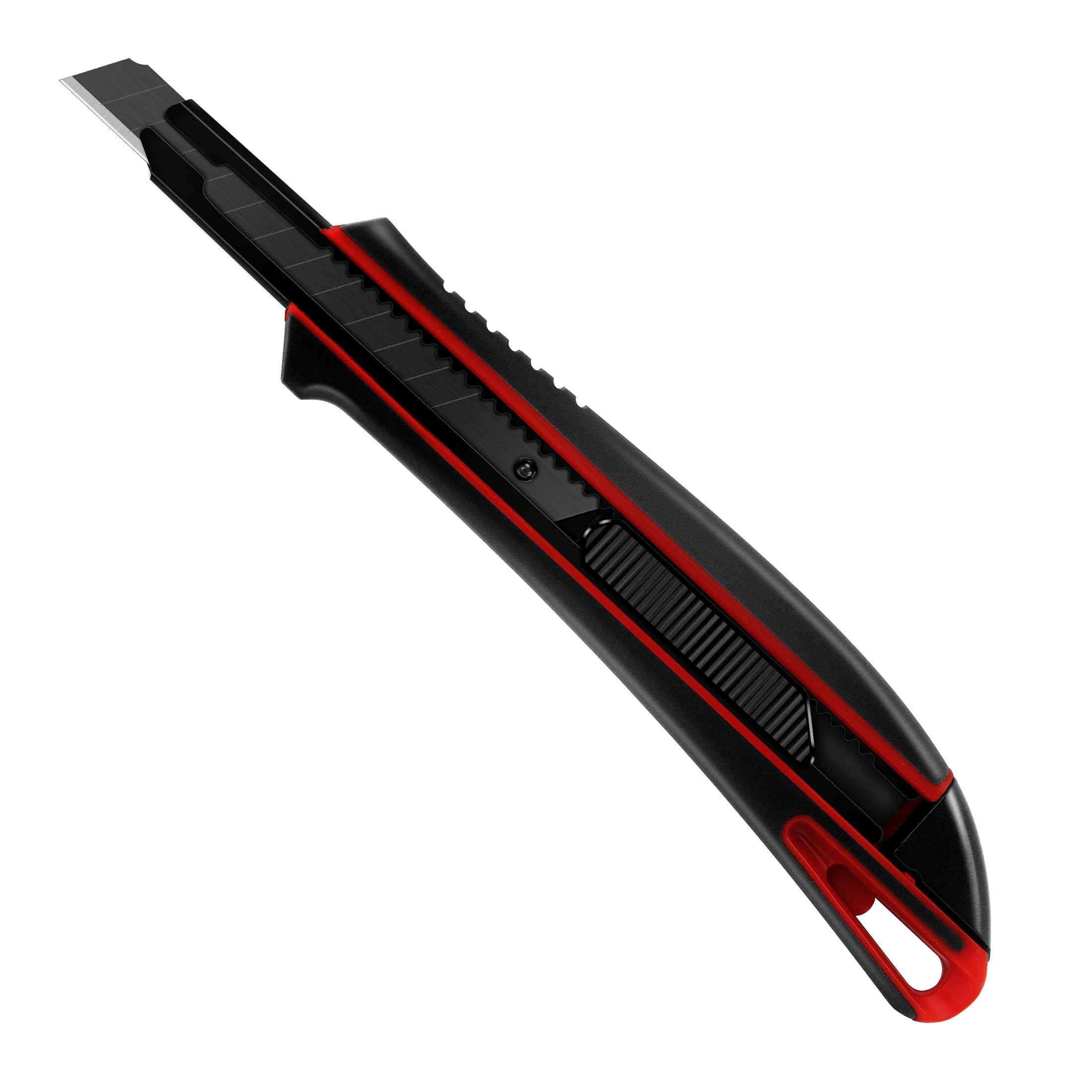 HAUTMEC 9mm Precision Utility Knife, Soft Grip Snap-off Box Cutter, Retractable 9mm Multi-Purpose Cutter for Detailed Cutting in Work, Home Use and