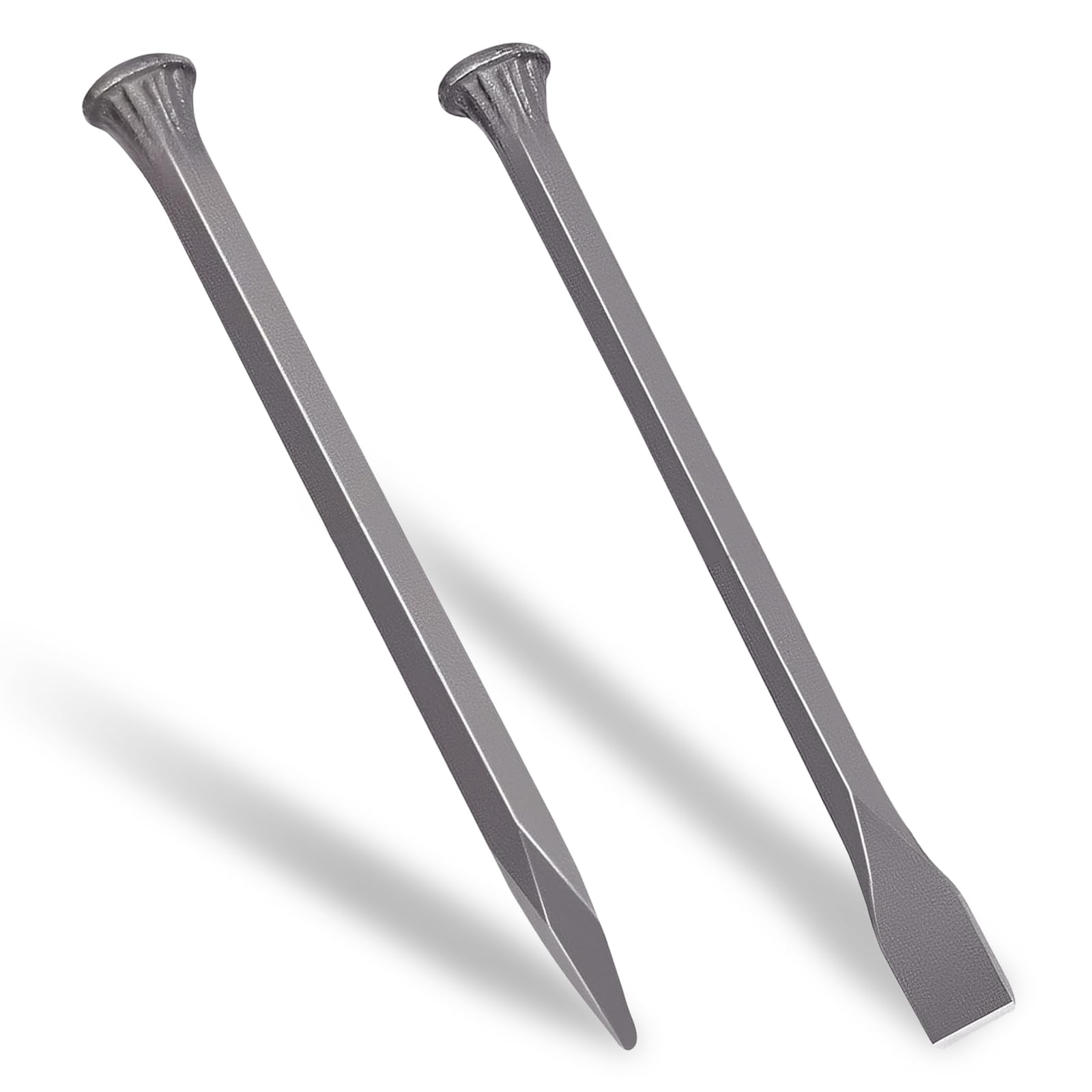 2 Piece Cold Chisel Set, 25cm Heavy Duty Cold Stone Chisels Concrete Chisel Made with Carbon Steel for Cutting Stone Masonry Granite Mortar Cement Cement