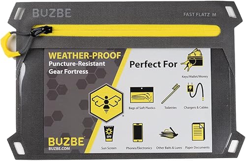 BUZBE Fast Flatz - Bolsa para engranajes, bolsa con cremallera resistente a la intemperie, bolsa de herramientas, bolsa de cebo, bolsa organizadora