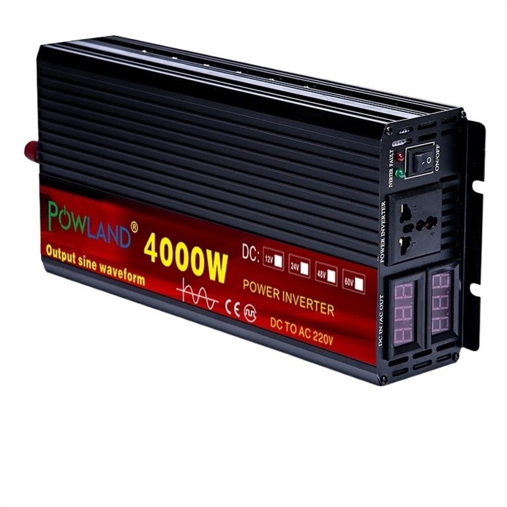 Inversor Inversor 12V 220V 2000W 3000W 4000W 5000W 24V CC a 110V AC convertidor de Voltaje Onda sinusoidal Pura 12 220 Micro inversor Coche Potencia(5000W,24V)