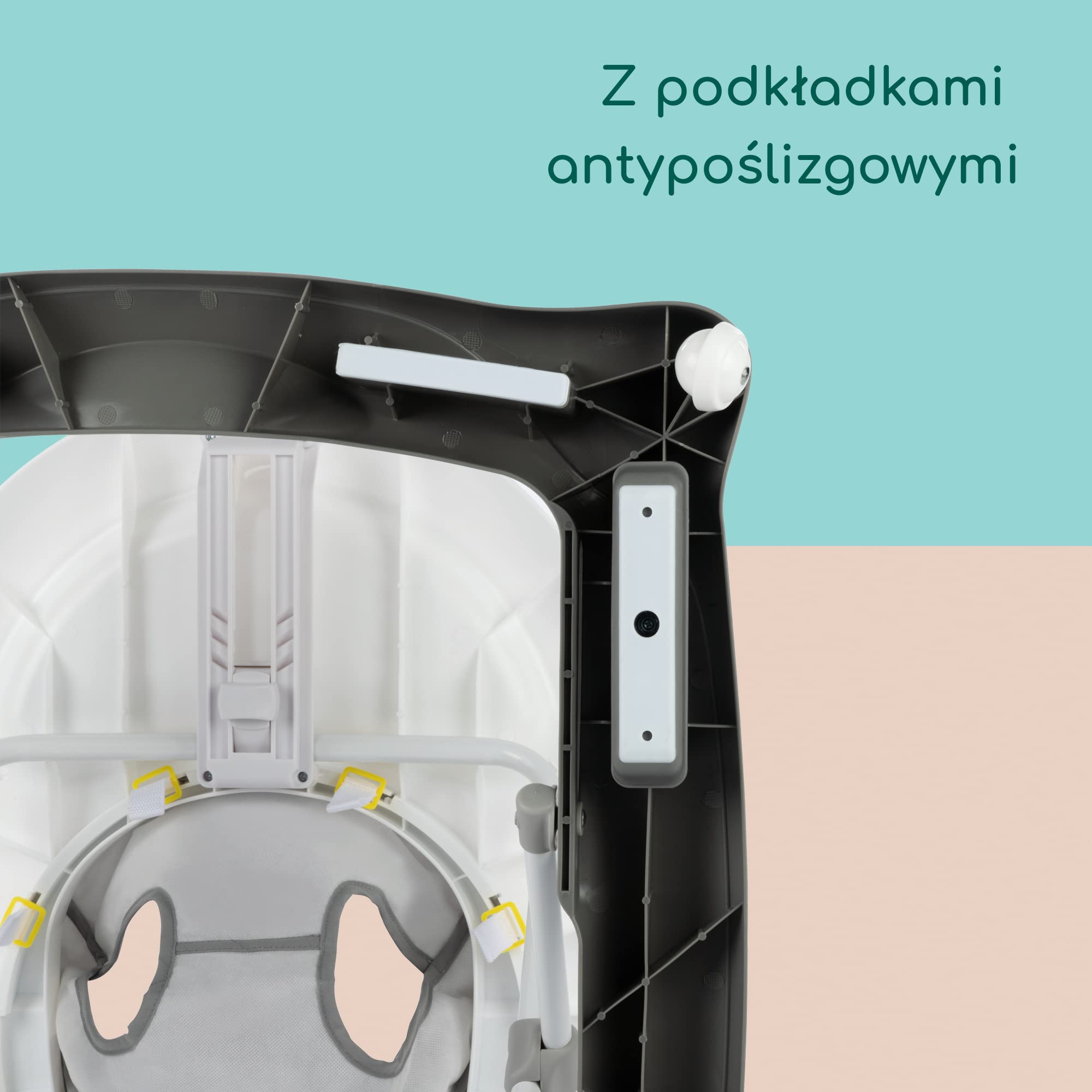 Bebeconfort Chodzik Explorer ze zdejmowaną tacką, łatwy do składania chodzik dla dzieci od 6 do 18 miesięcy o wadze do 12 kg, Grey Mist
