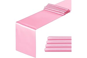 YOUROSE 5 Pack Pink Satin Table Runners 12 x 108 Inch: Silky...