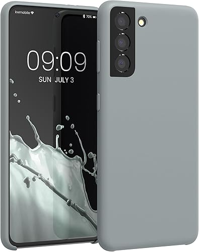 Miniatura 319 de kwmobile Funda Compatible con Samsung Galaxy S22 - Funda de teléfono de silicona TPU con acabado suave - Rojo Ruibarbo Piedra antigua,Azul