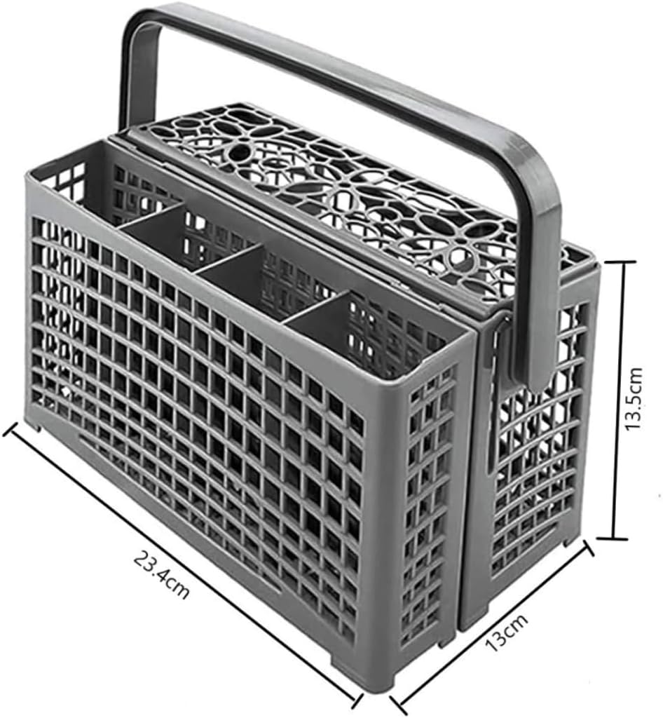 Dishwasher Utensil Basket with Built Compartment Durable Silverware Holder for Lightweight Chopstick Storage for Easy Carrying and Draining