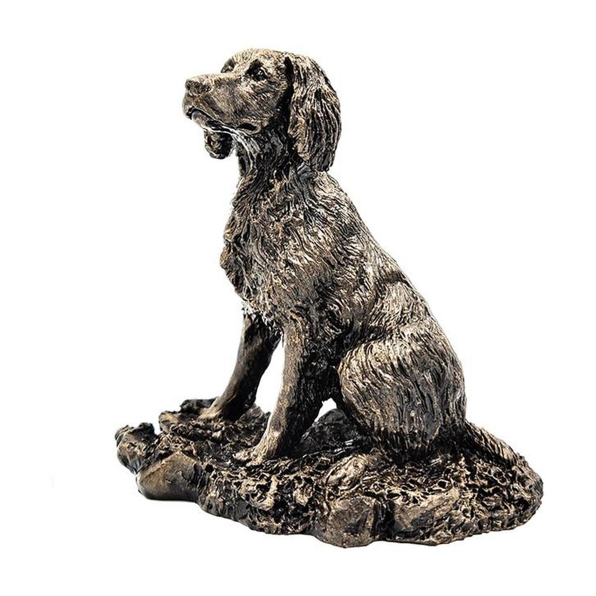 Bisley Patina Bronze Sculpture Spaniel Sitting - Cold Cast Gift