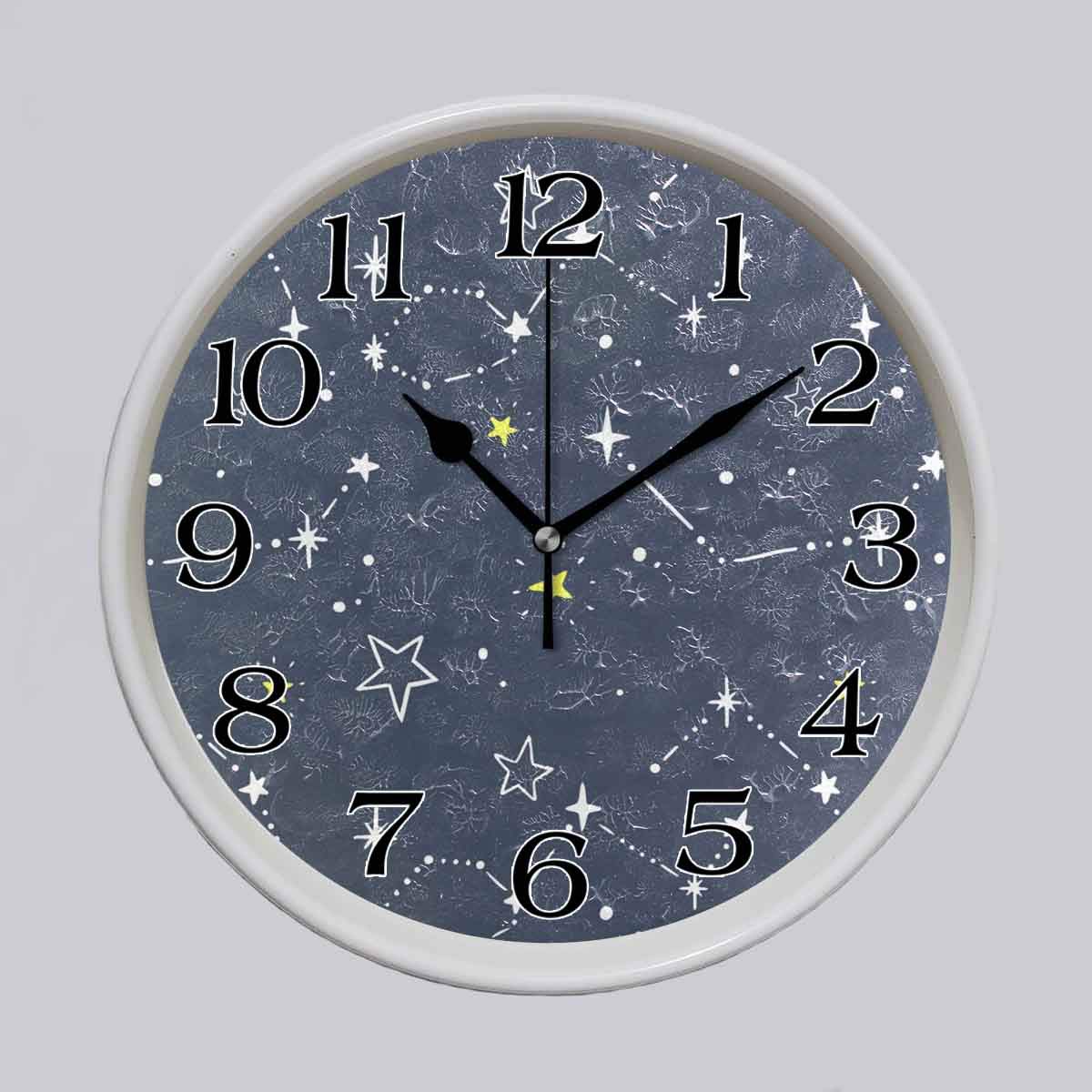 Amazon 掛け時計 星空 ほし きれい 壁掛け時計 軽量 シンプル おしゃれ 静か かけ時計 ホワイト掛時計 自宅 寝室 部屋飾り 贈り物 インテリア 30cm 置き時計 掛け時計 オンライン通販