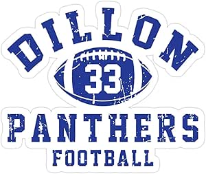Big Lens store Dillon Panthers Football 33 Stickers (3