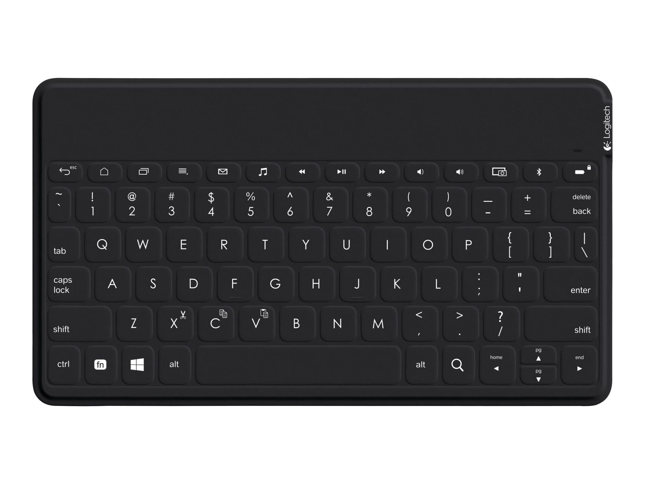 Logitech Keys-To-Go Wireless Bluetooth Keyboard for iPhone, iPad, Apple TV, German QWERTZ Layout, Black