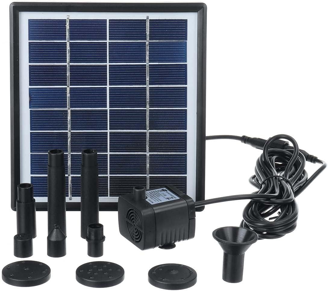 Power Pumps 2W 300L/H Mini Solar Panel Water Pump, Home Garden Decoration Outdoor Landscape Floating Fountain, for Birdbath Pool Pond Pump Accessories