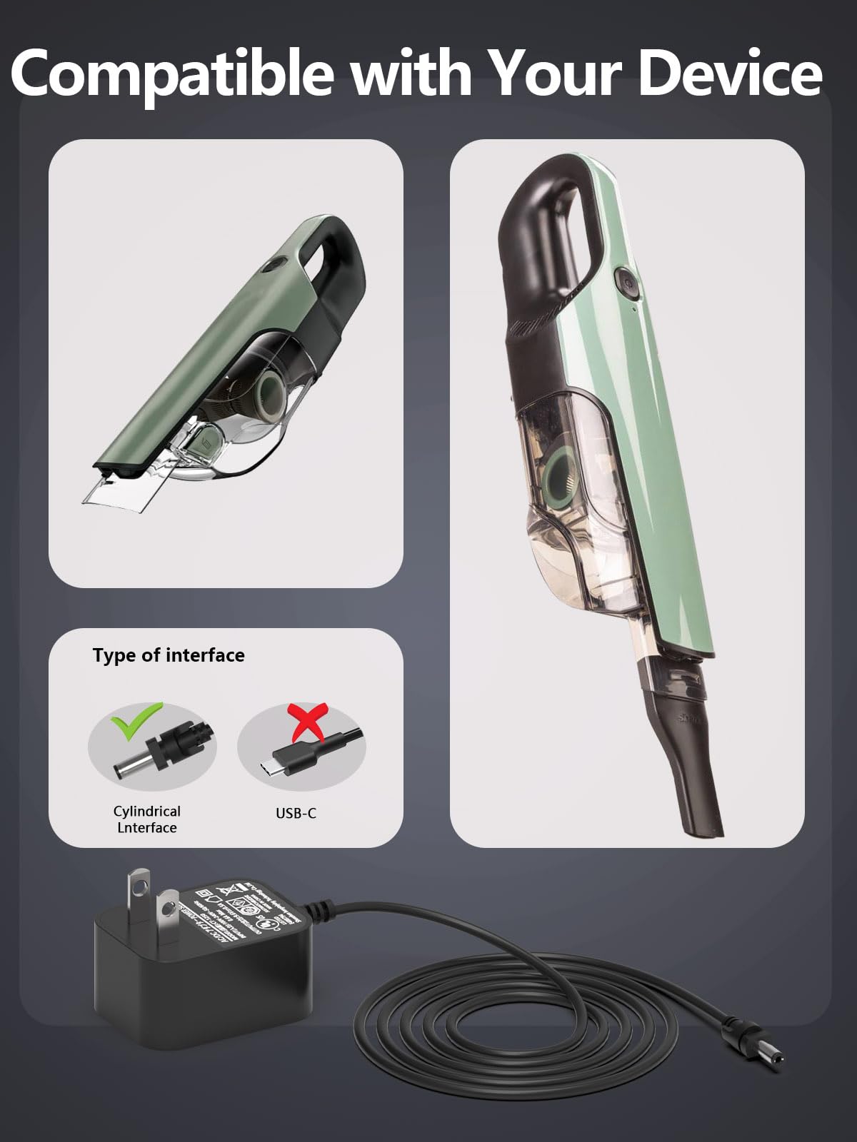 Amazon.co.jp: Mjwbxseh 9.6V 充電器 交換用 Sharkコードレス掃除機