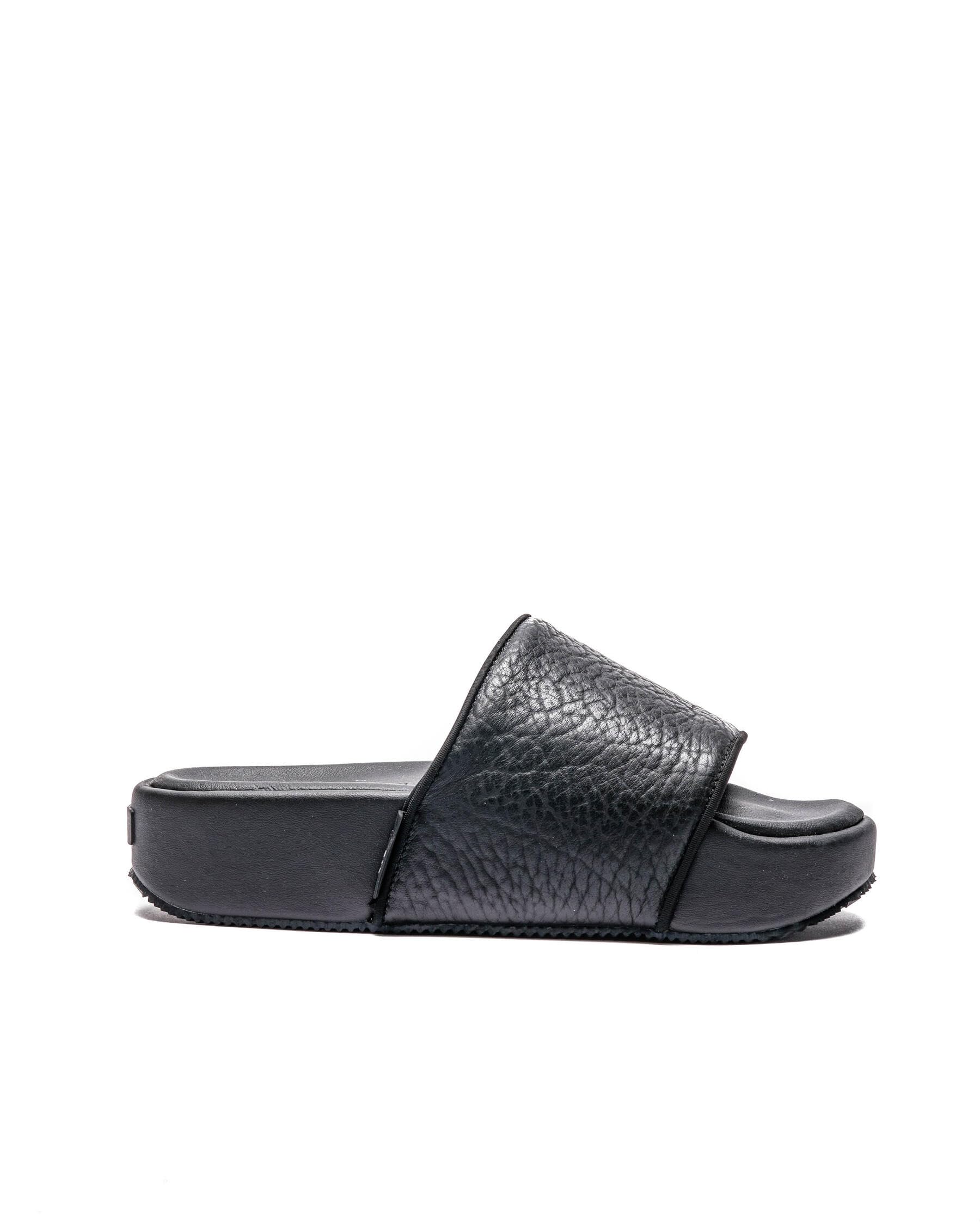Adidasy Leather Platform Sliders By Yohji Yamamoto Sandals Black