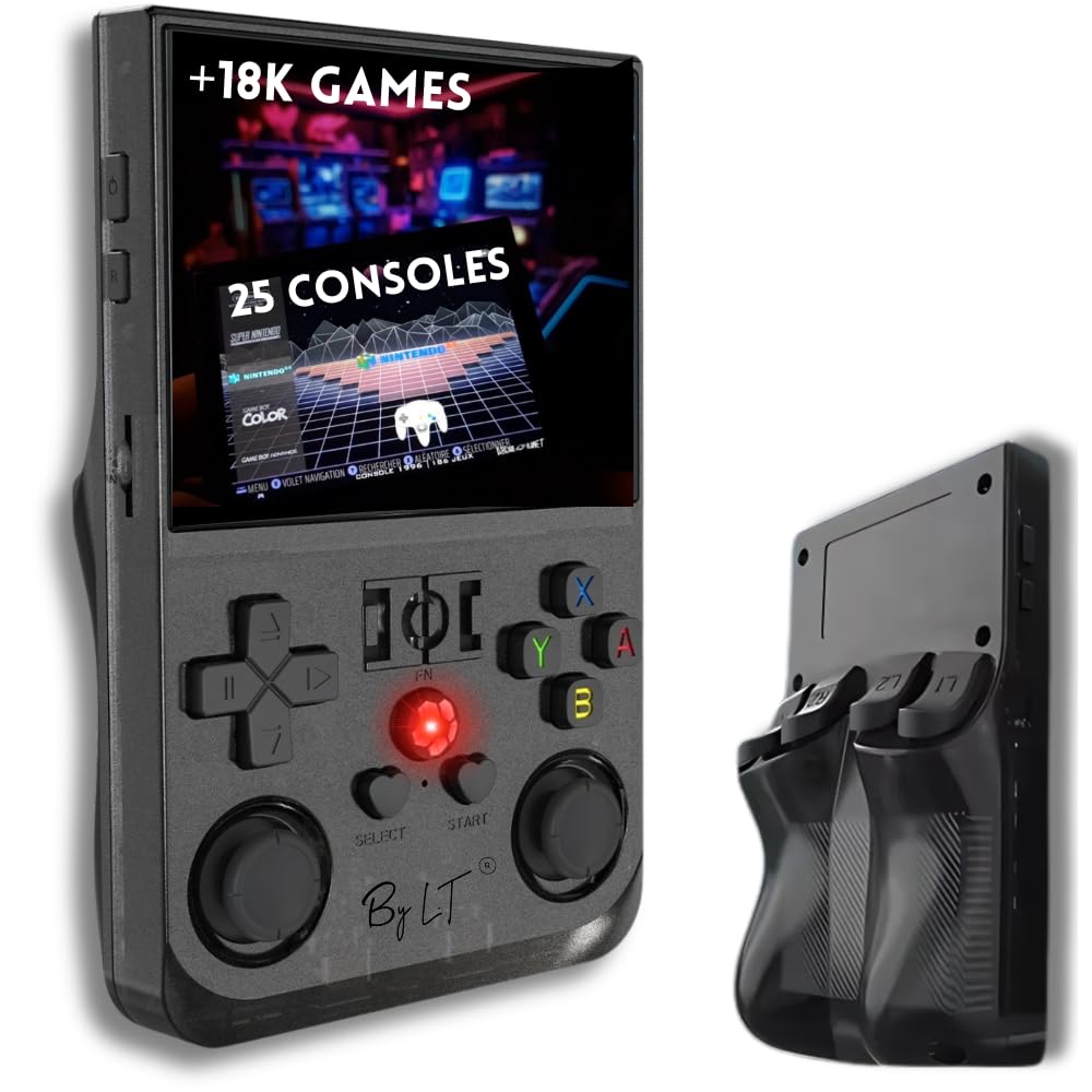 Console de Jeu Portable +18 000 Jeux-Écran Haute résolution Full HD, mémoire 128 Go Extensible,Licence Linux 2.0,WiFi, Multiplayer + 4 Rear Triggers R1/L1 R2/L2,Prise Jack + Speakers