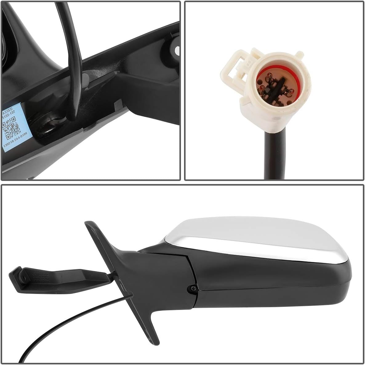 Auto Dynasty FO1320124 OE Style Powered Driver/Left Side View Door Mirror Compatible with Ford F100 F150 Bronco 92-97