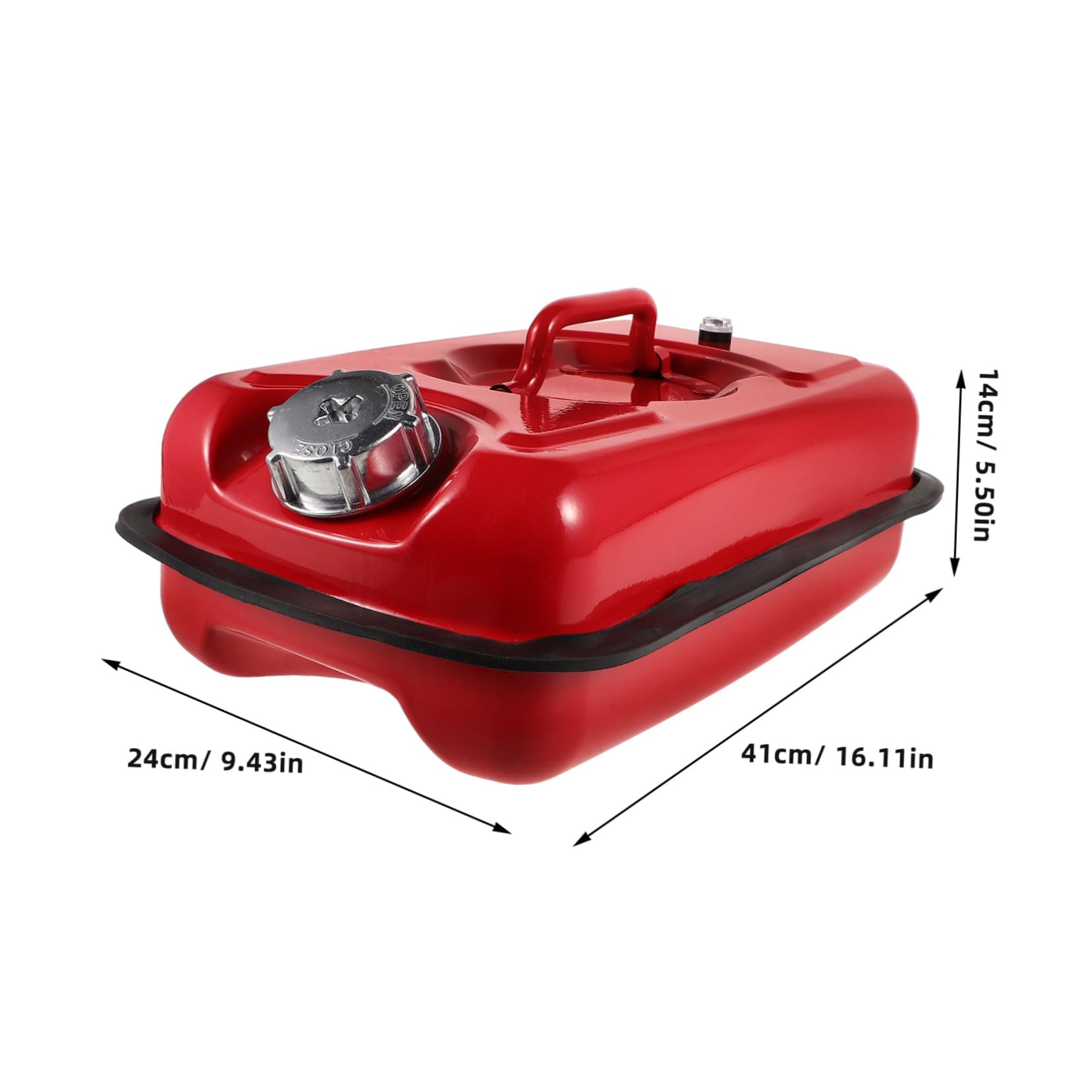 iplusmile Tanque Portátil Rectangular de 5 Litros con Asa para Atv y Generadores, Depósito de Gasolina Ligero de Acero Inoxidable para Uso Marino y Viajes Extendidos