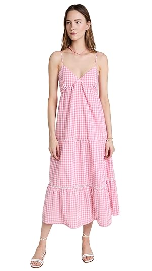 ワンピース Lumignon Candy check panel zip dress ルミニョン Candy check panel zip dress ホワイト