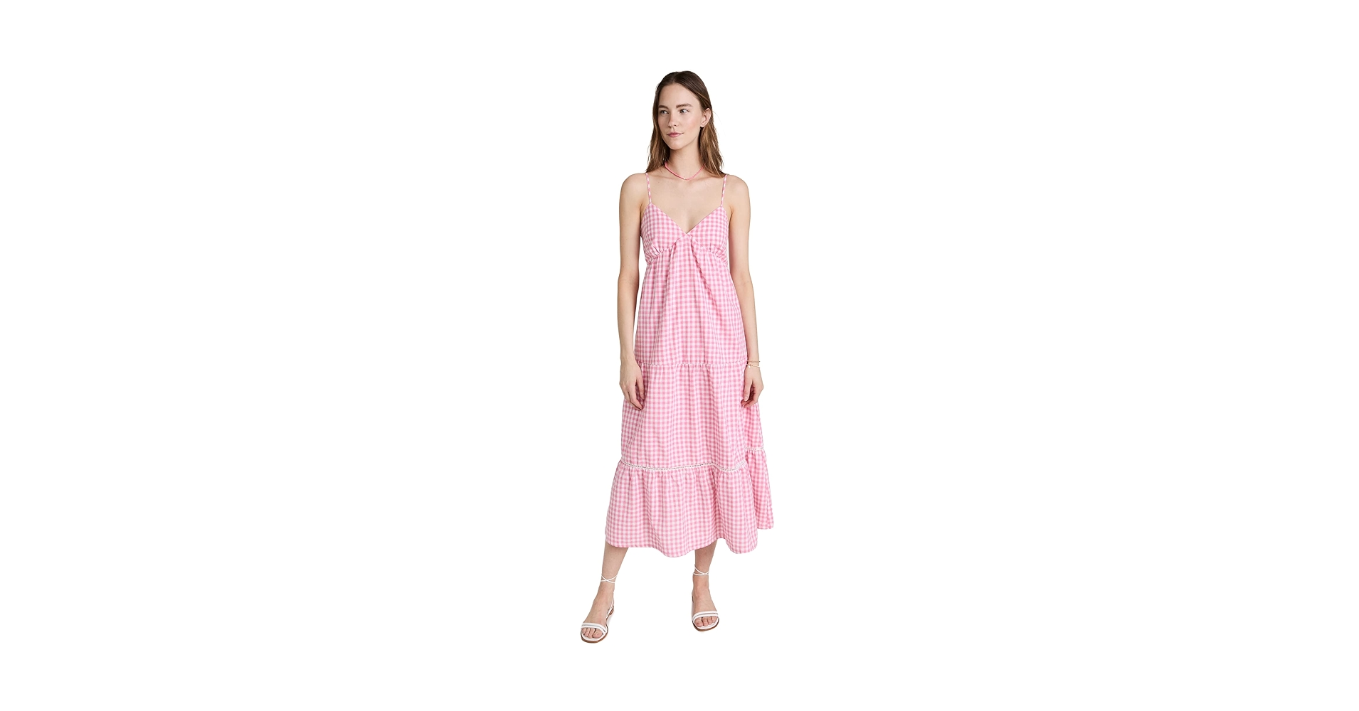 ワンピース Lumignon Candy check panel zip dress Lost + Wander Women's Lets Go On A Date Dress, Pink Gingham