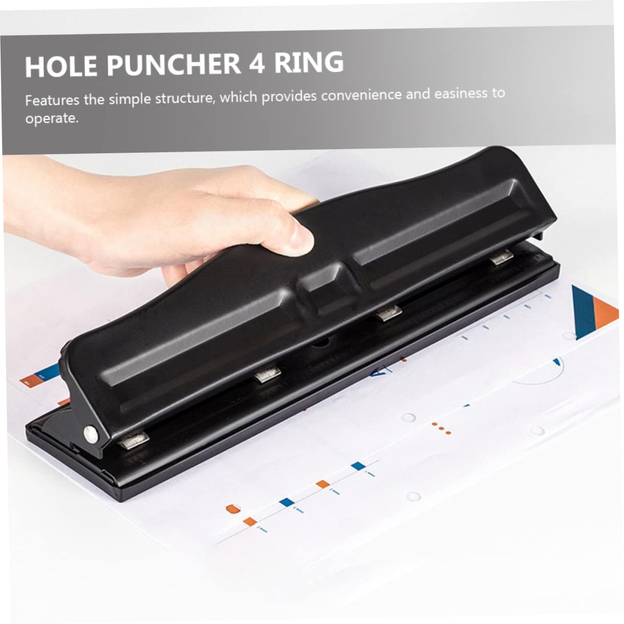 Tofficu Perforateur Manuel 4 Trous Pour Papier De Bureau Design Ergonomique Idéal Pour Lartisanat Et Les Projets