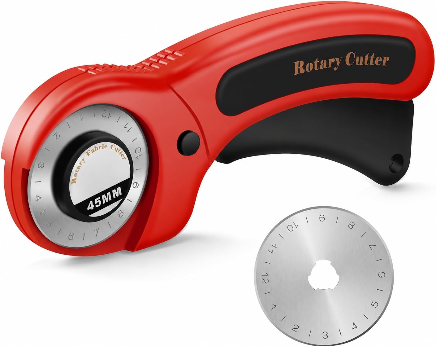 Rotary Cutter Blades 45mm Round Quilting Ergonomic Sewing Cutting Tool with Safety Lock for Precise Cutting Fabric/Paper/Cloth/Leather-image-44