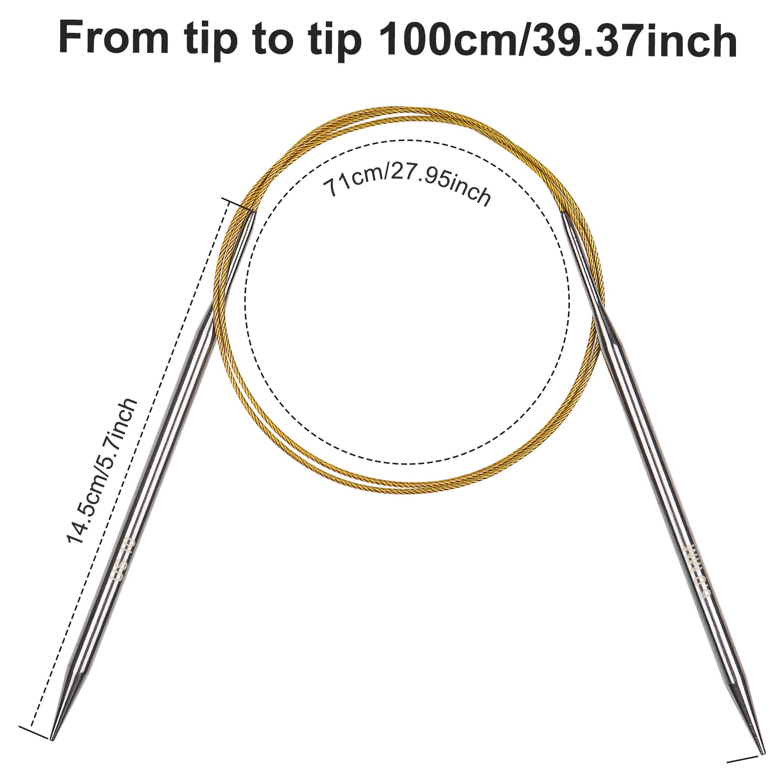 Aiguille à Tricoter Circulaire Interchangeable Spécial Symfonie 3.75 Mm - Knit Pro