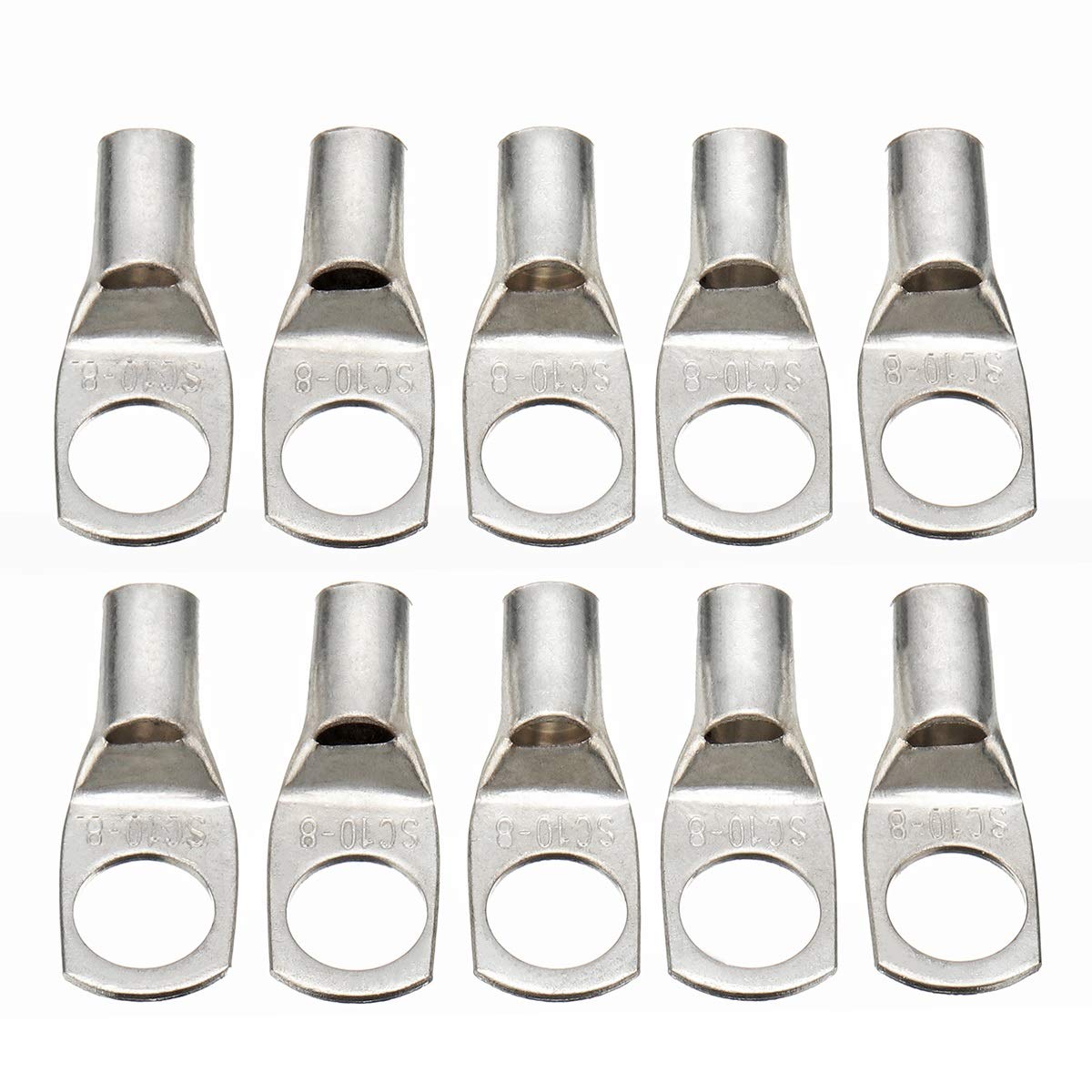 Ri Sheng Jian Zhu Copper Cable Terminal Lugs Eyelets Ring Crimp Terminals Connectors Wiring Connectors kit 10 Pcs Circular Connector