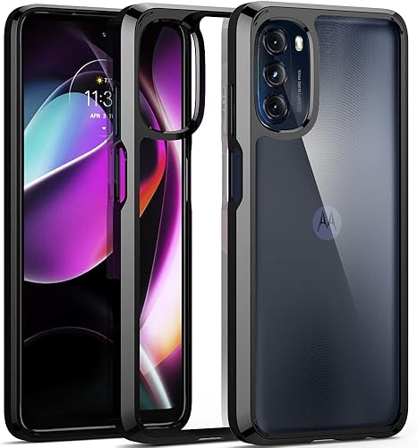 CASEVASN Funda para Moto G 5G 2022, protección híbrida de absorción de impactos, a prueba de golpes, anticaídas, transparente, de poliuretano