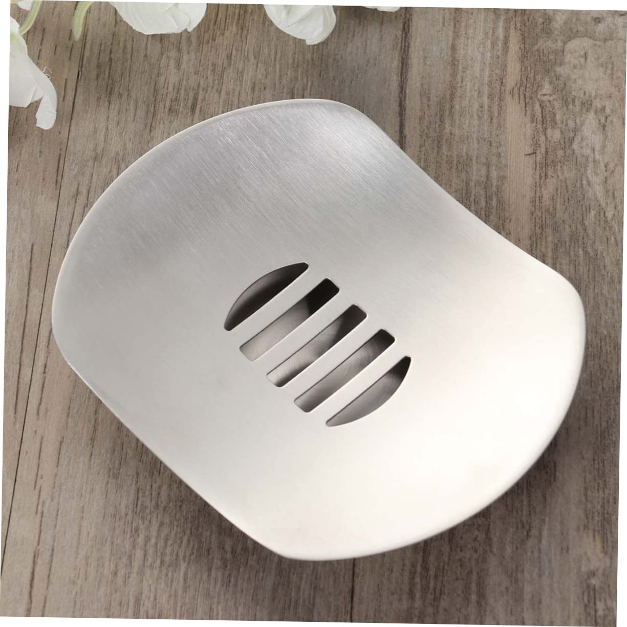 Ciieeo Jabonera con Forma De Platillo Volador 3 Unidades Autodrenante De Acero Inoxidable Esmerilado De Doble Capa para Cocina Y Baño.