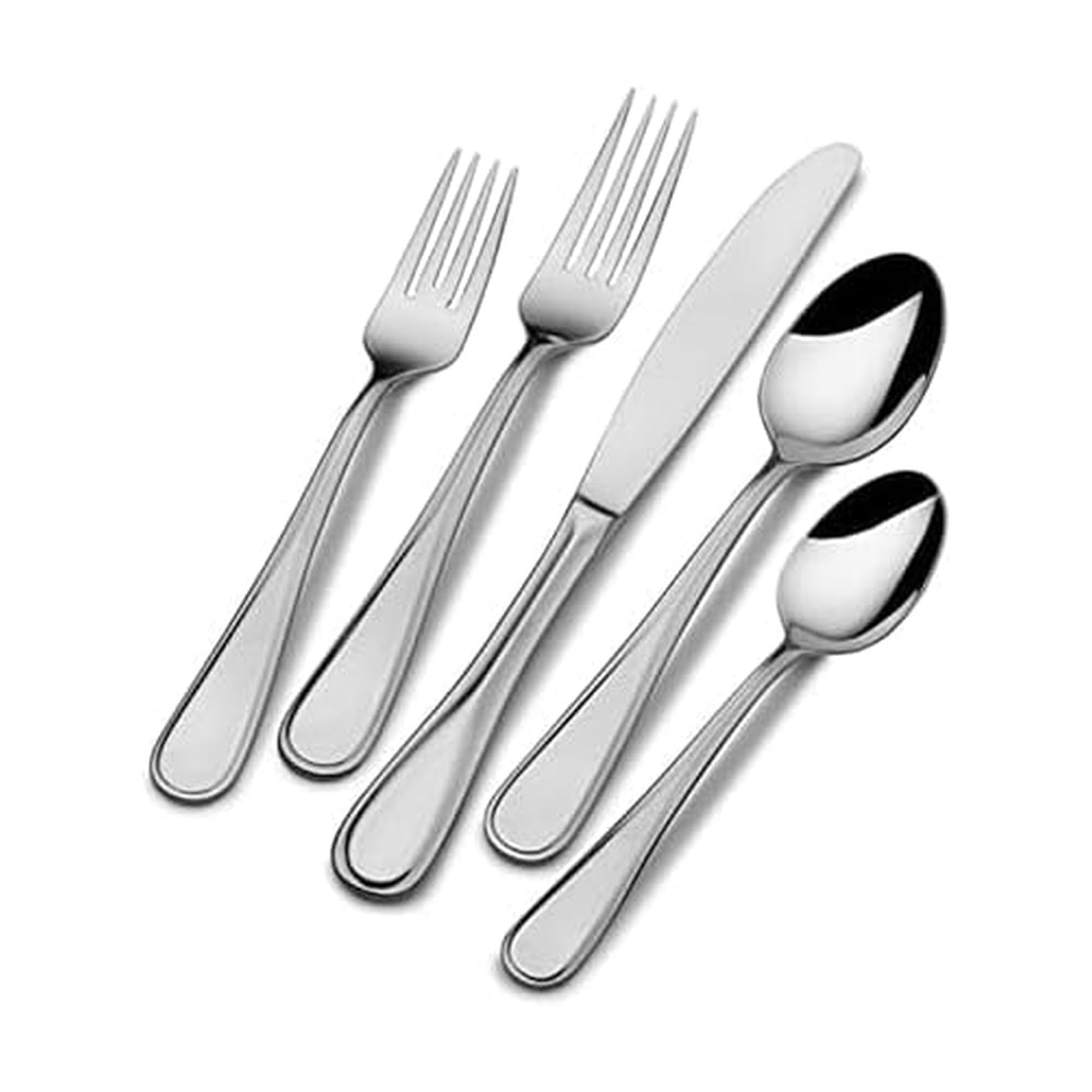 Mikasa Bravo 65-Piece Stainless Steel Flatware Set, Service for 12