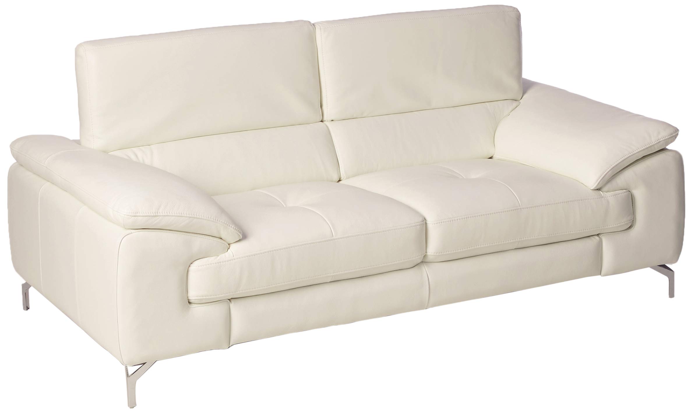 Amazon.com: J and M Furniture A973 Italian Leather Sofa in White