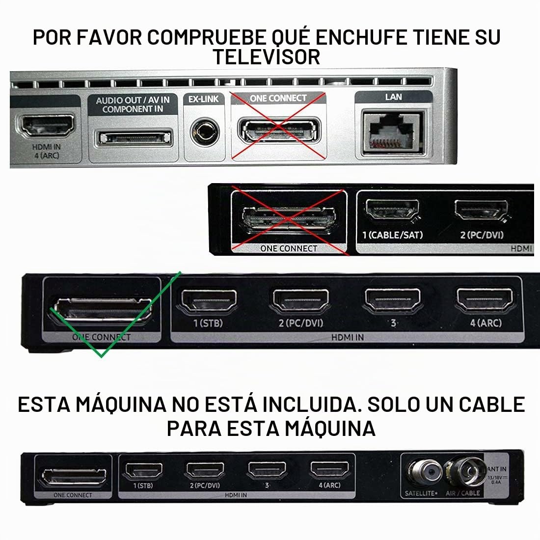 BN39-02210A BN91-17814A BN91-17814W BN96-44186A One Connect Cable para Samsung TV UN49KS7000F UN49KS8000F UN55KS7500F UN55KS8000F UN55KS8500F 0F UN555 KS9000F UN55KS9500F QN55Q6FAMF QN55Q65FMF (9.84