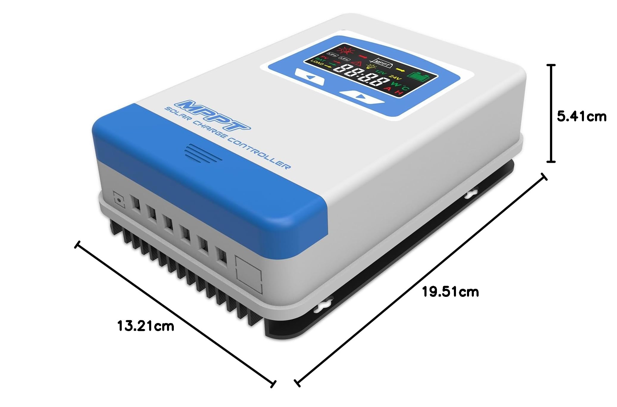 Anern 60A MPPT regolatore di carica solare 12V 24V Auto Con modalità di rilevamento della luce, LCD Display per pannelli solari 12V 24V Gel Sealed Flooded e batteria al litio…
