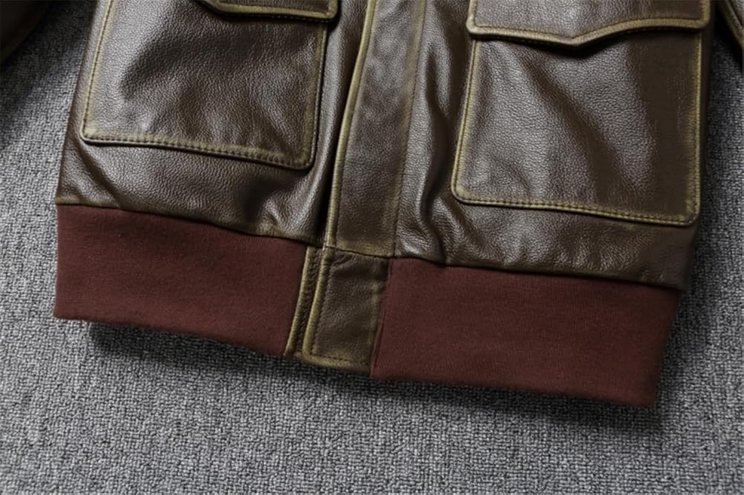 【LLサイズ】90s A-2 real leather bomber cow Men Jackets A2 Edged Army Cow Leather Jacket Cowhide Bomber