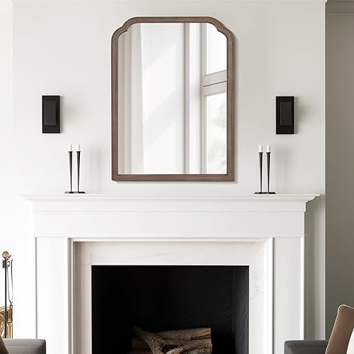 Vista 149 de WallBeyond Espejos de baño de madera para montar en la pared, espejos de pared con marco de madera rústica de 16 x 20 pulgadas, espejos de pared