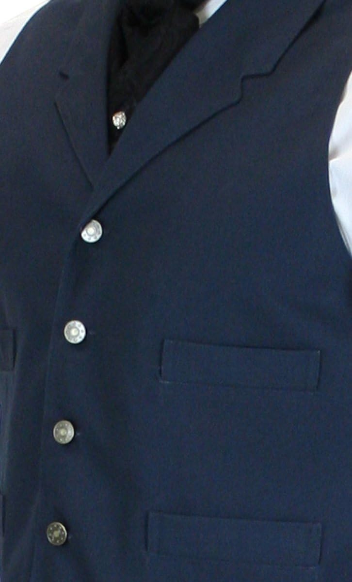 Historical Emporium Men's Cotton Casual Work Vest, Victorian Old West Edwardian Abilene Waistcoat