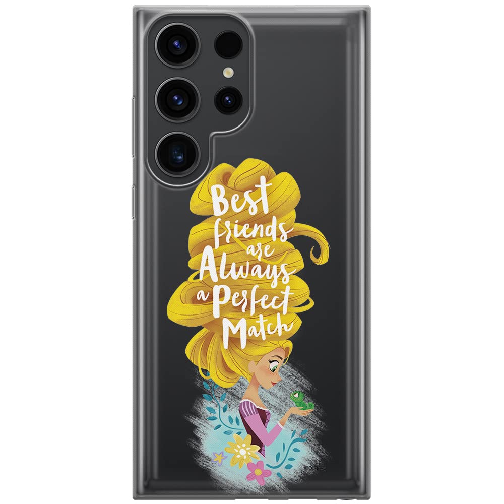 ERT GROUP mobile phone case for Samsung S23 ULTRA original and officially Licensed Disney pattern Rapunzel & Pascal 002 optimally adapted to the shape of the mobile phone, partially transparent