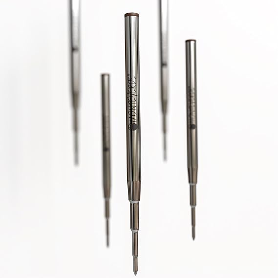Monteverde USA Soft Ballpoint Refills to Fit Montblanc Pens, Medium Point Brown Ink, Smooth and Elegant Writing, 2-Pack