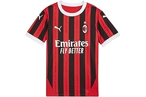 Puma Youth Soccer AC Milan 24/25 Home Jersey: Game-Ready Style for Young Fans