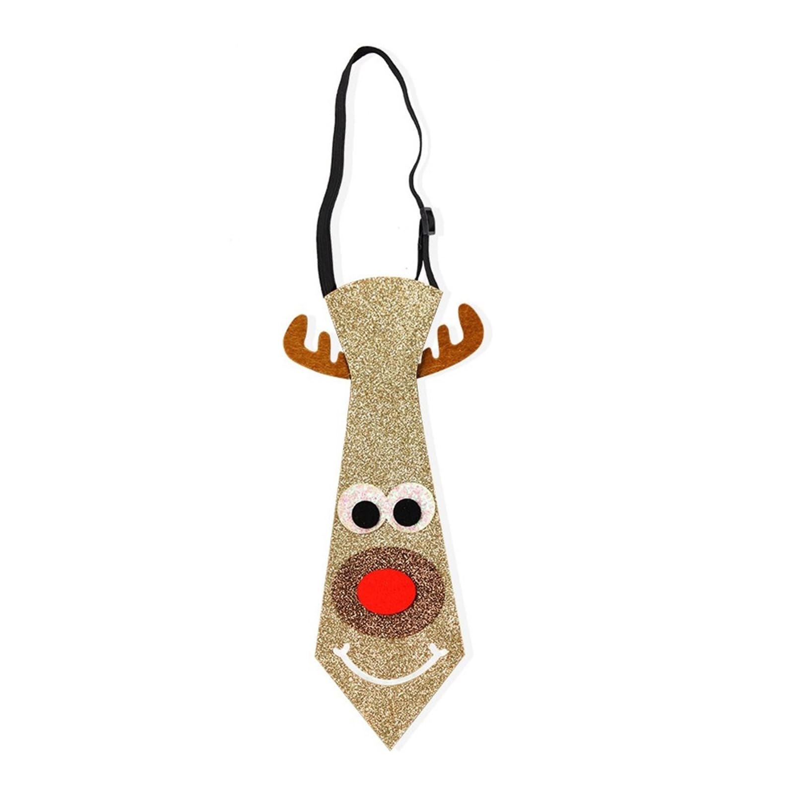 Lot De 3 Cravates élastiques Pour Enfants - Motifs Noël (Père Noël, Bonhomme De Neige, Cerf) - Décoration De Fête