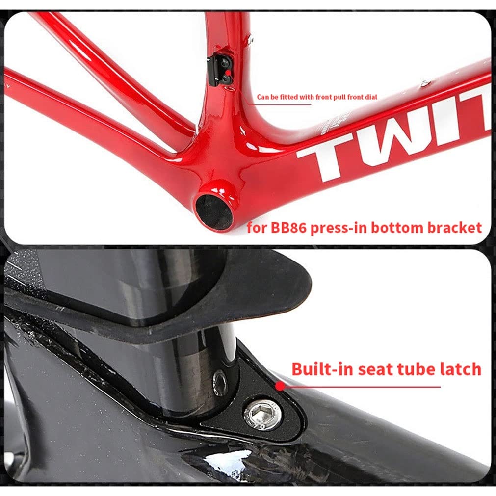 Cadre Vélo Route Carbone HIMALO – Frein C, 46/48/50/52/54cm, EPS, Routage Interne, 100/130mm QR