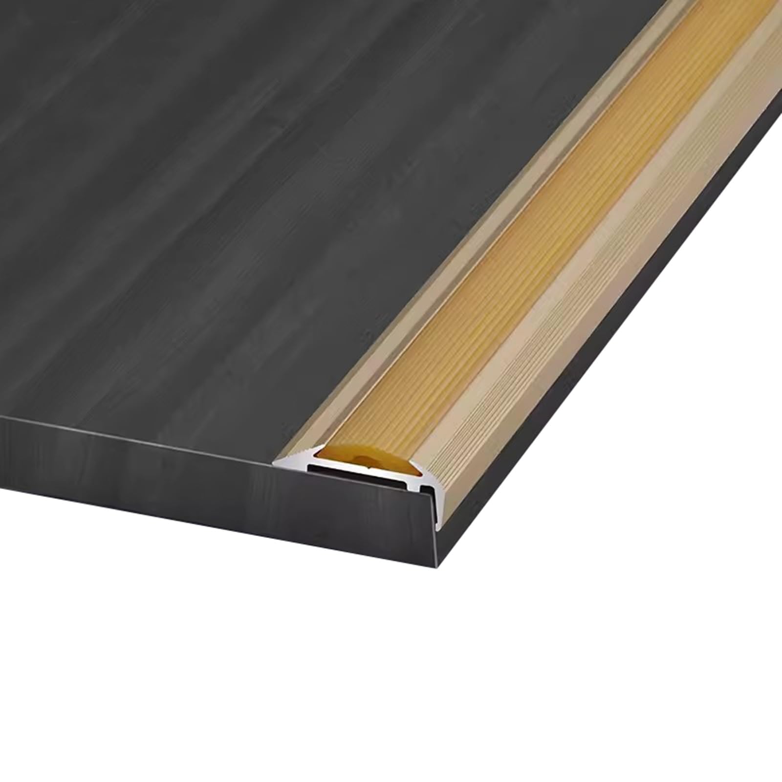 Perfil de transición Tira De Borde De Banda De Rodadura De Escalera Extra Estrecha - Bandas De Rodadura De Barra De Transición De Metal Para Escaleras De Madera Y Mármol ( Color : Length , Size : 120c