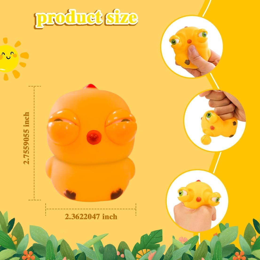 Anti Stress Enfant Squeeze Jouet 4 Pièces, Popping Out Eyes Toys, Squeeze Ball, , Stress Ball Balle Anti-stress