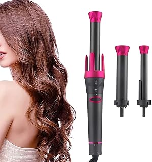 Modelador de cabelo automático 3 em 1, modelador de cachos giratório, cerâmica turmalina barril ondulado ondulado, ferramenta profissional para modelar cabelo de salão