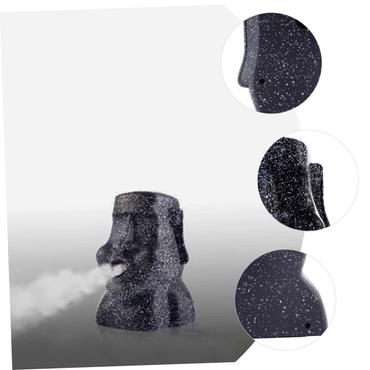 Umidificatore Diffusore a Forma di Statua Moai in Abs | USB Ricarica, Nebulizzazione Continua, Set 1 Pezzo, per Hotel e Coffee Store
